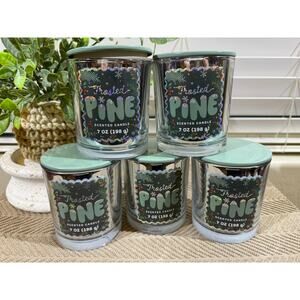 Frosted Pine Candles  5 pack Bundle  7oz each
